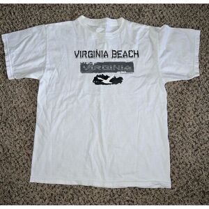 Virginia Beach Men's White short sleeve‎ shirt size extra large